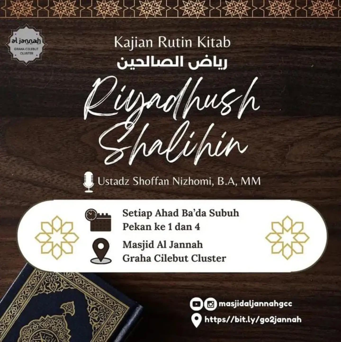 Poster asli dari @masjidaljannahgcc