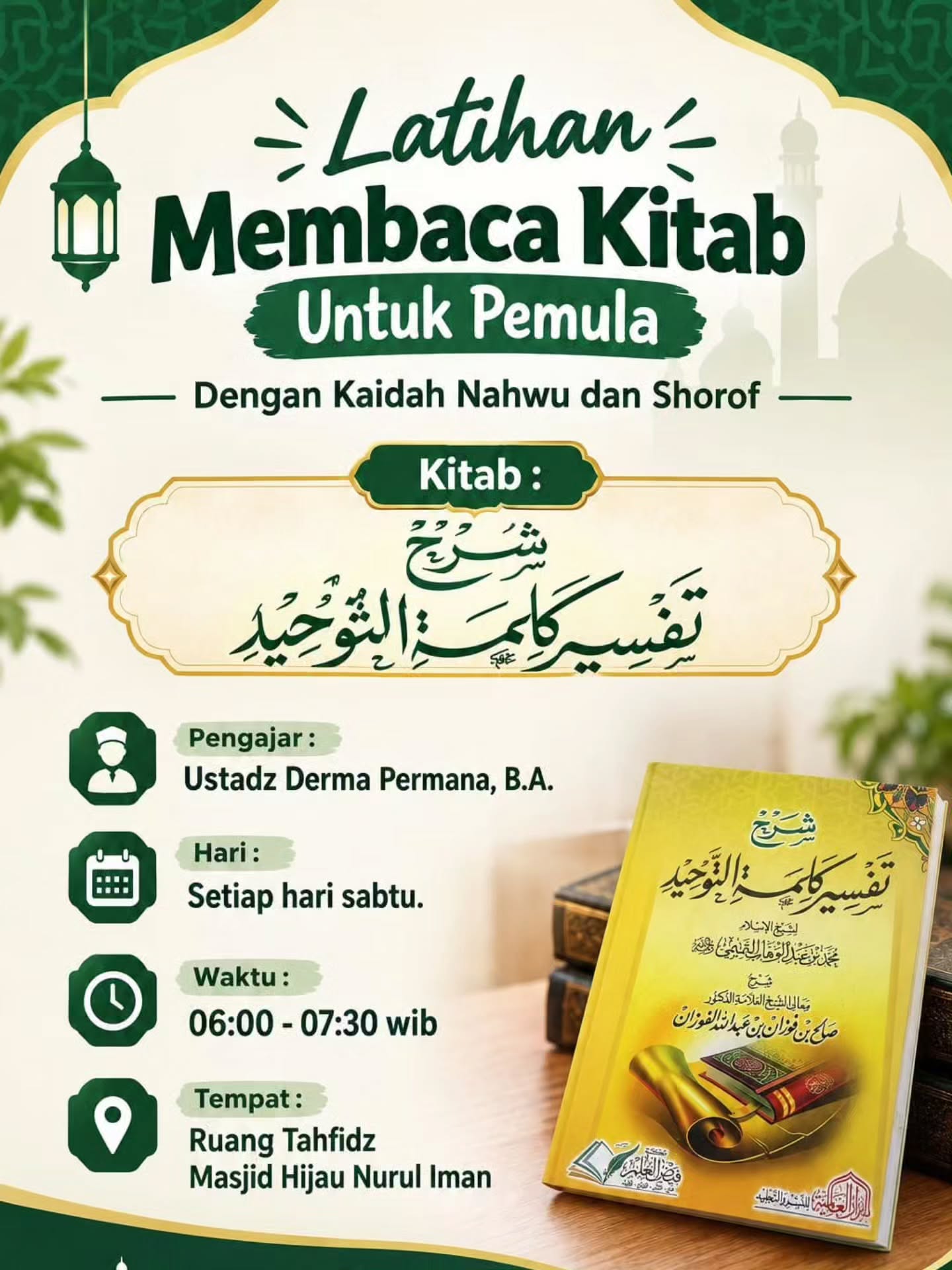 Poster asli dari @masjidhijauofficial
