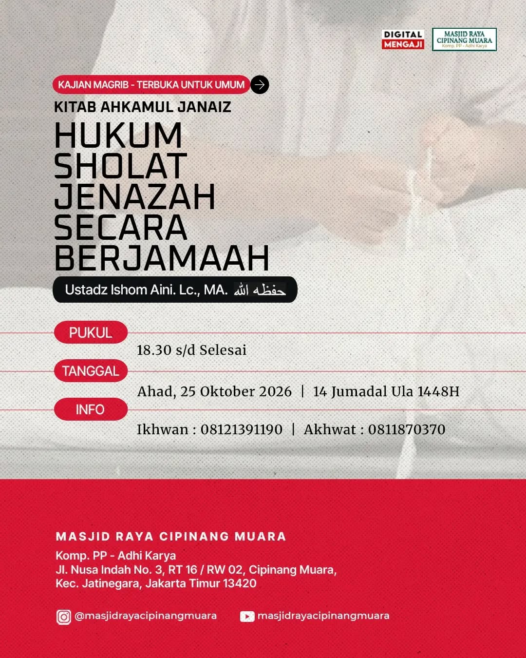 Poster asli dari @masjidrayacipinangmuara