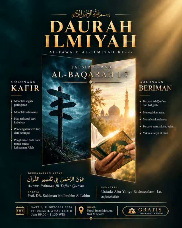Poster asli dari @masjidnuruliman
