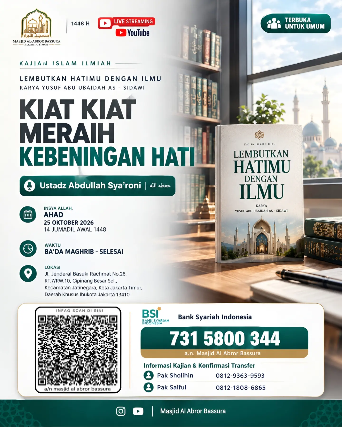 Poster asli dari @masjidalabrorbassura