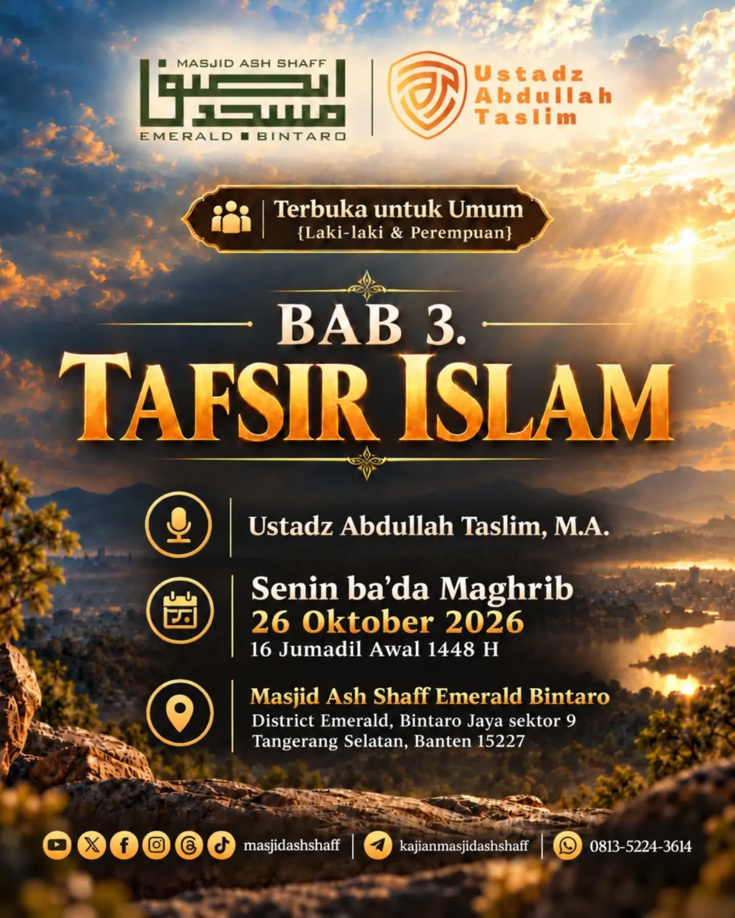 Poster asli dari @masjidashshaff