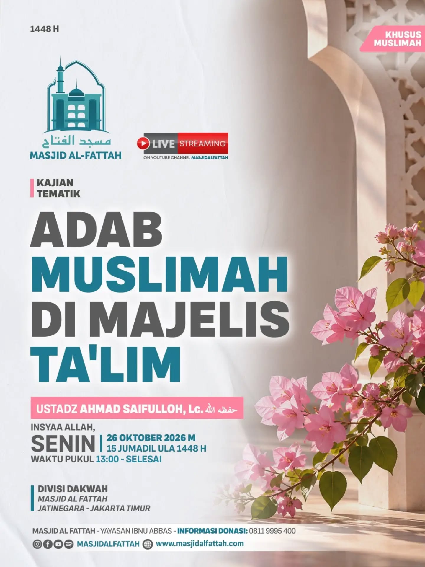 Poster asli dari @masjidalfattah