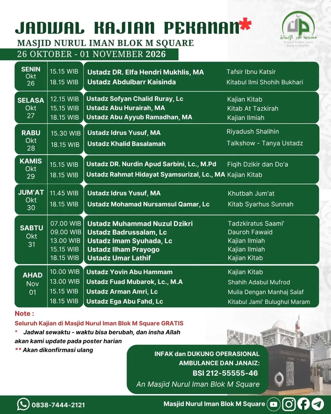 Poster asli dari @masjidnuruliman