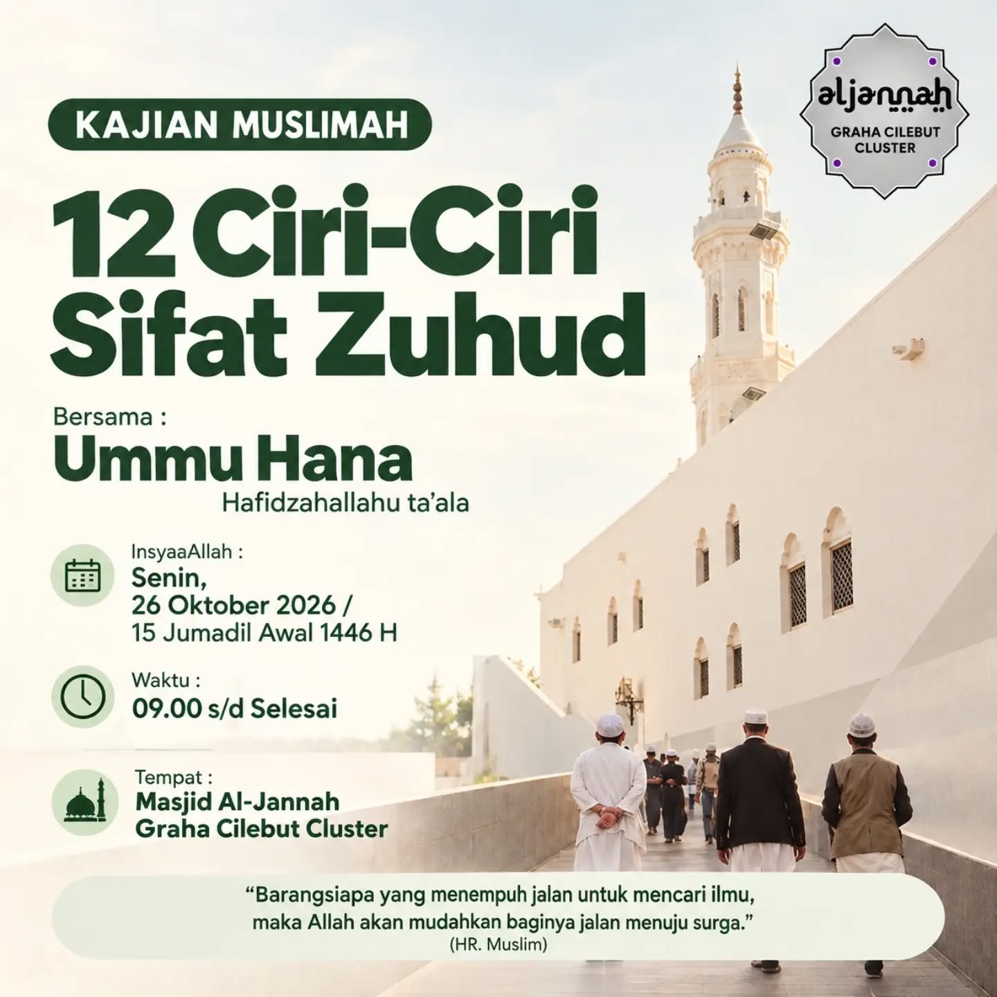 Poster asli dari @masjidaljannahgcc