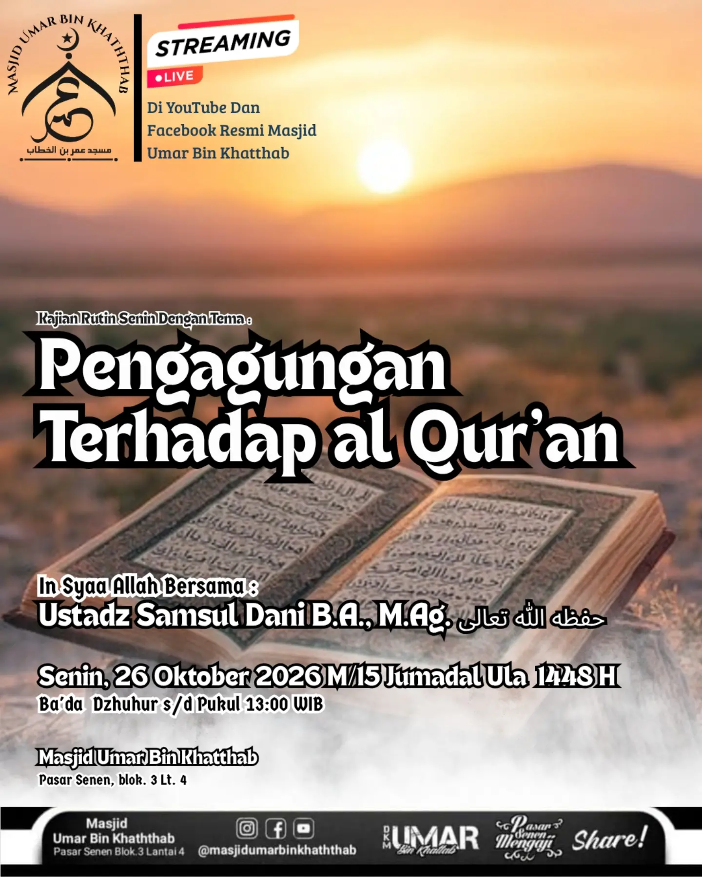 Poster asli dari @masjidumarbinkhaththab