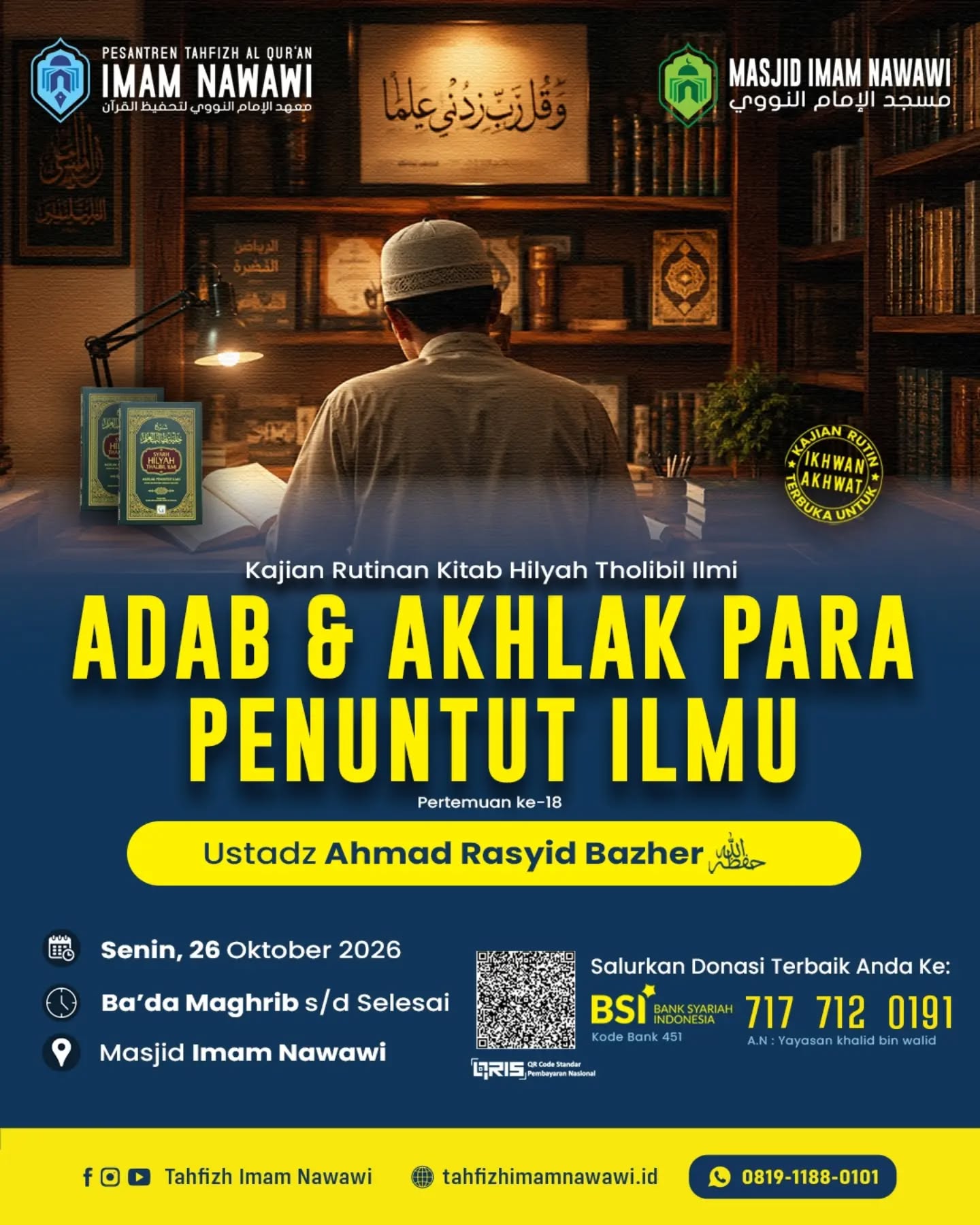 Poster asli dari @tahfizhimamnawawi