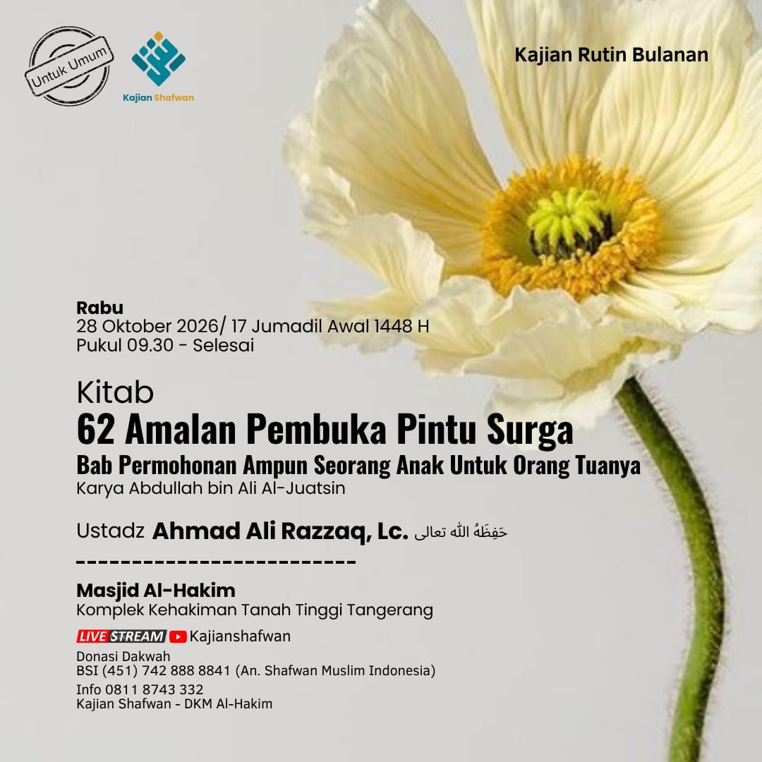 Poster asli dari @kajian_shafwan