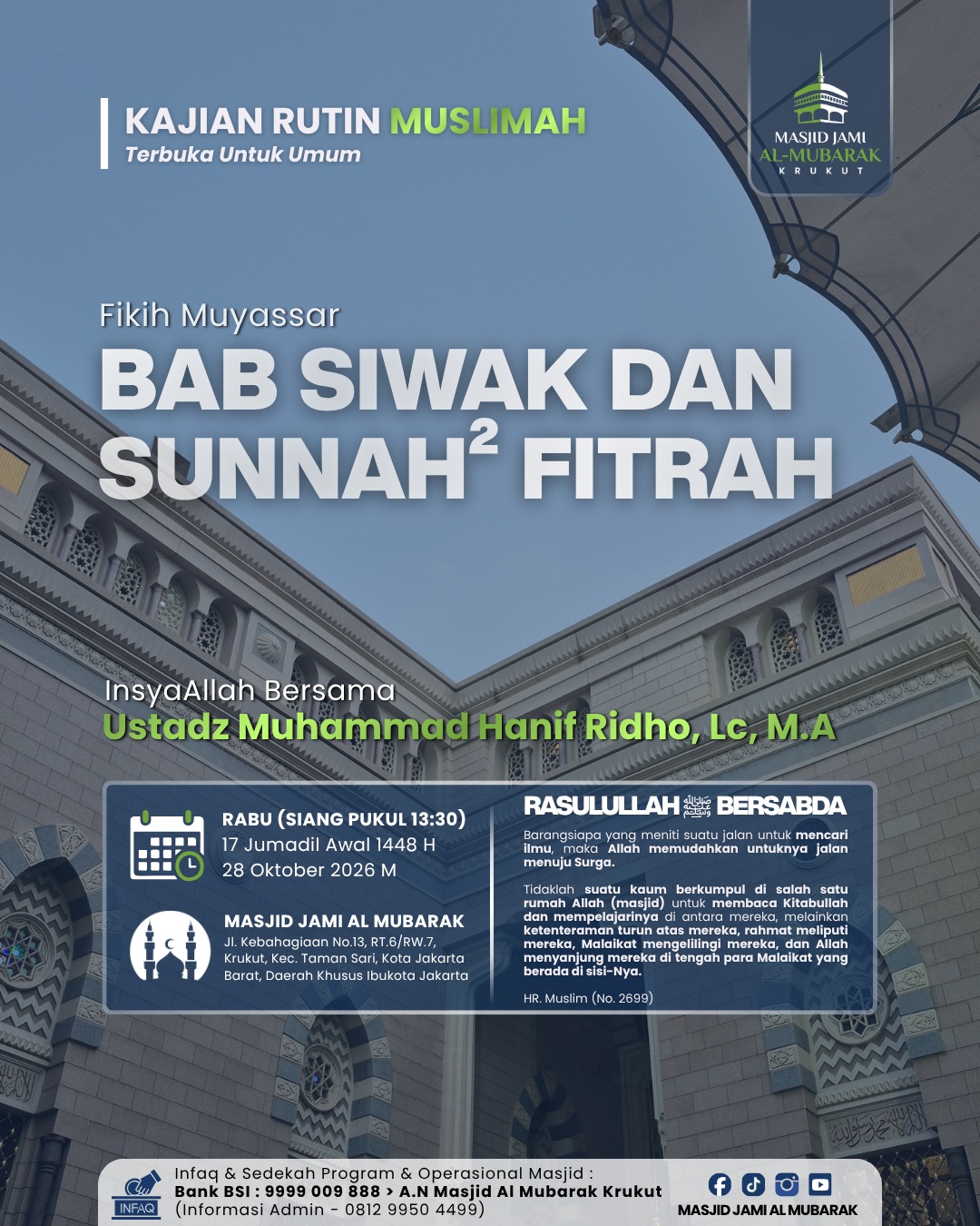 Poster asli dari @masjid.almubarak