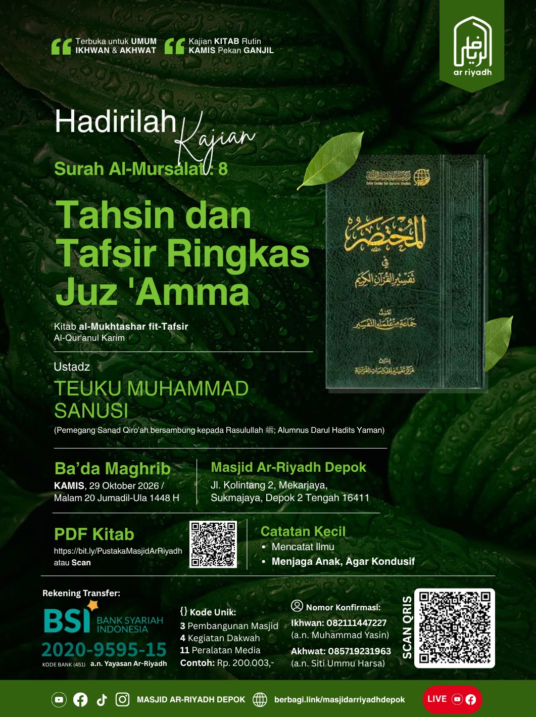 Poster asli dari @mtarriyadh_depok