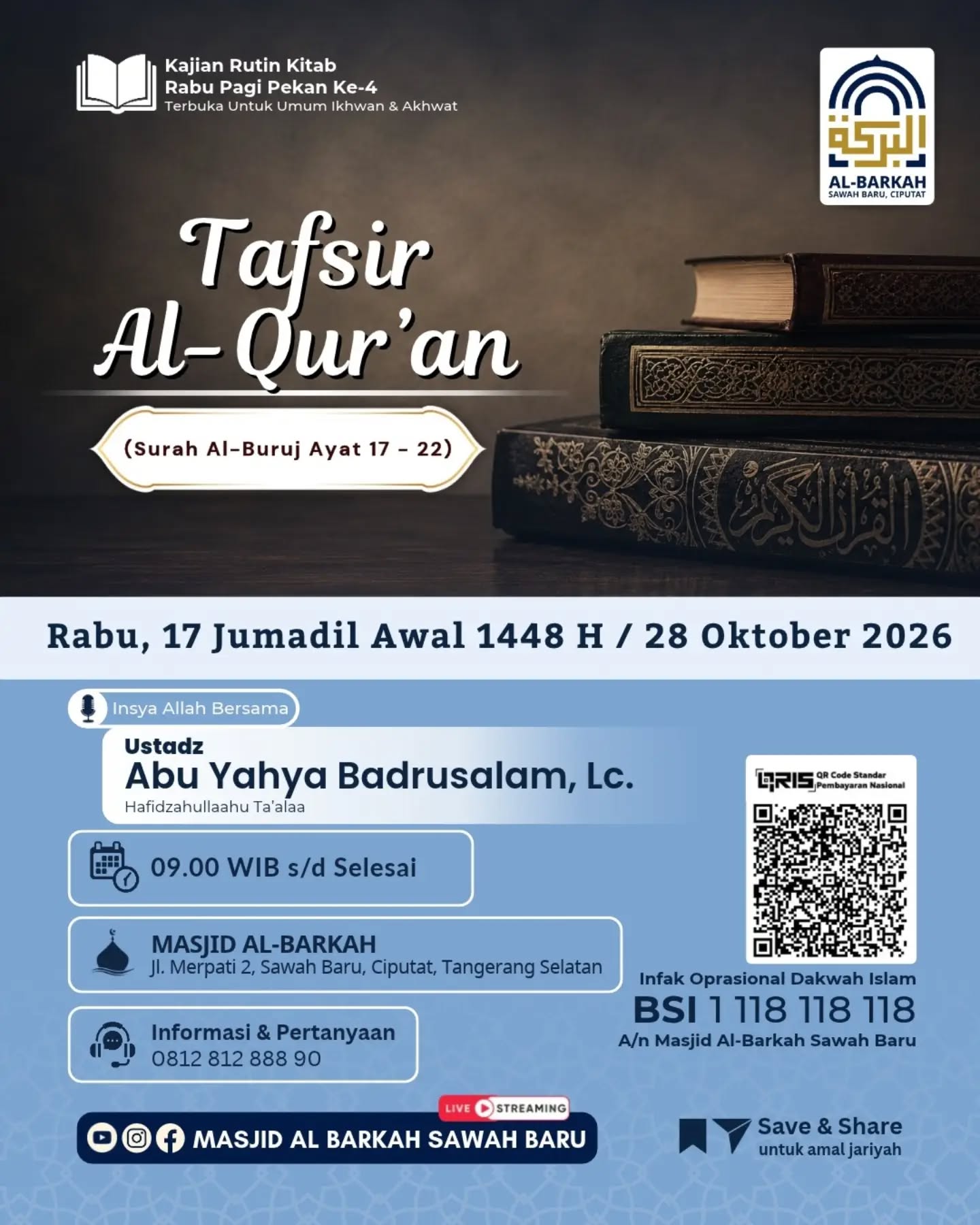 Poster asli dari @masjidalbarkah_sawahbaru