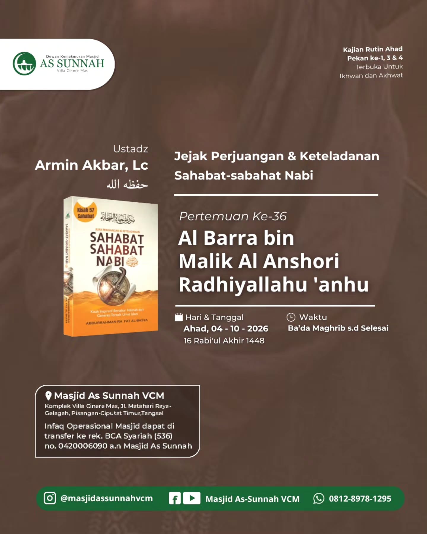 Poster asli dari @masjidassunnahvcm