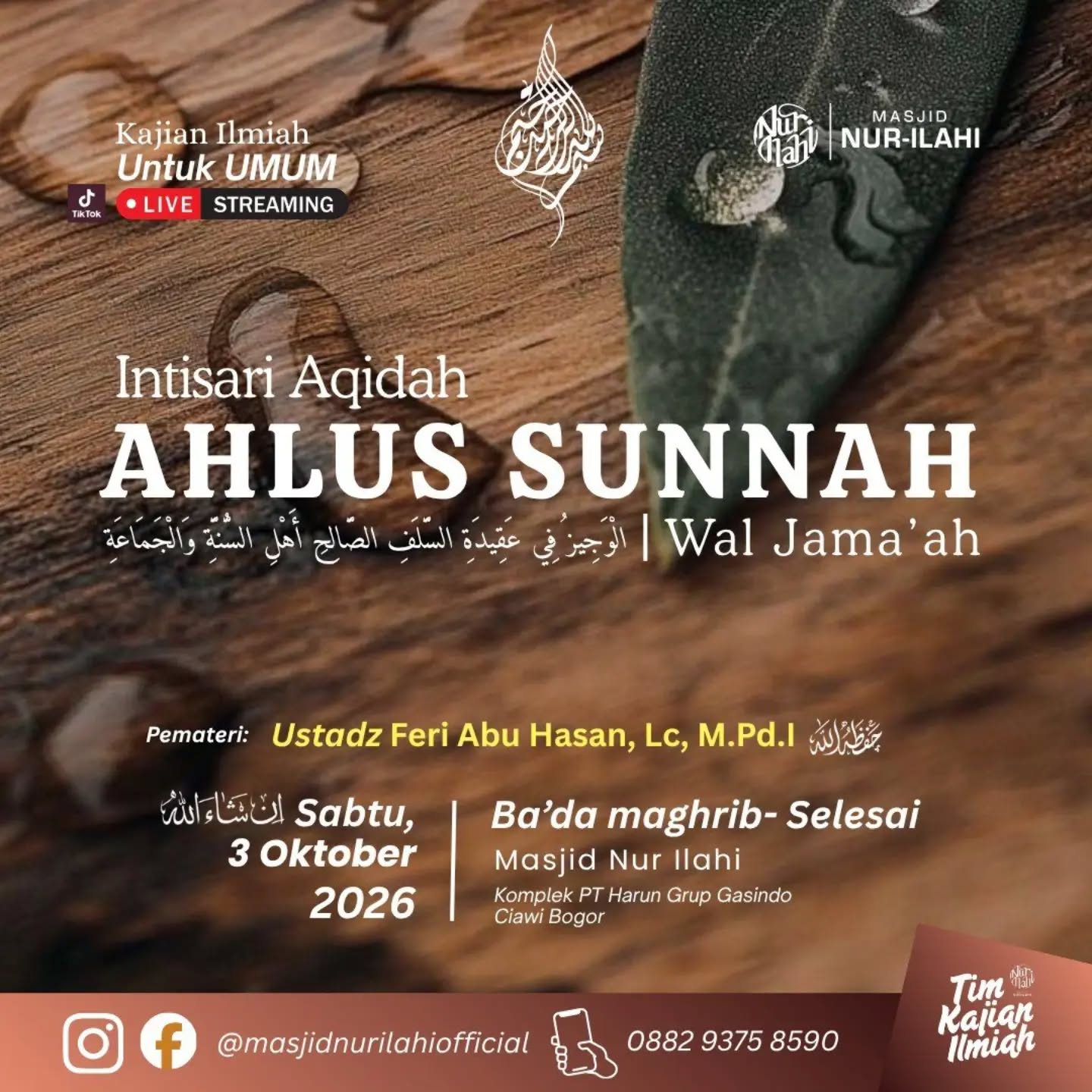 Poster asli dari @masjidnurilahi_official