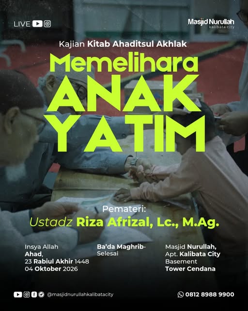 Poster asli dari @masjidnurullahkalibatacity