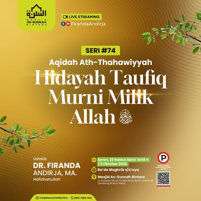 Poster asli dari @masjidassunnahbintaro