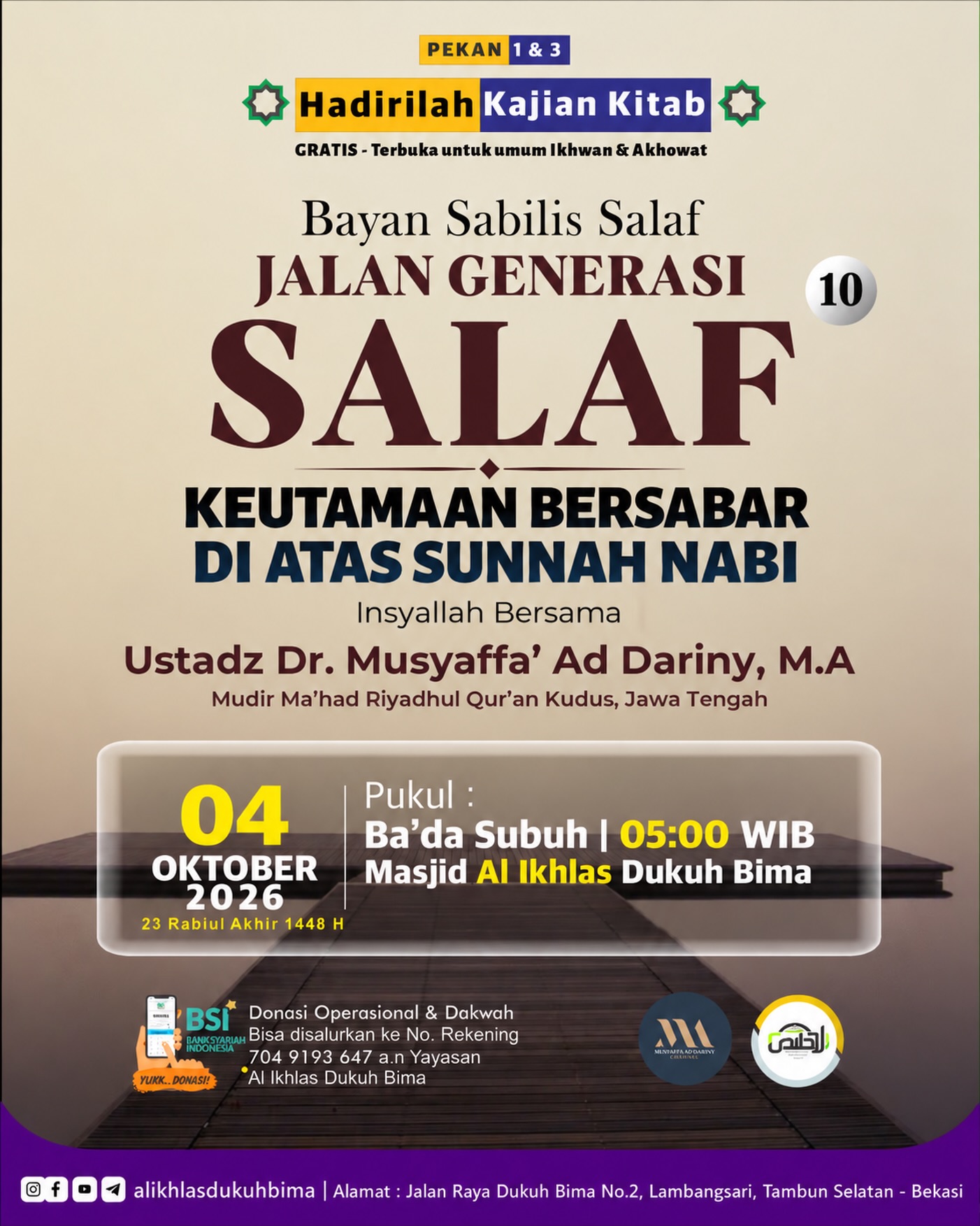 Poster asli dari @alikhlasdukuhbima