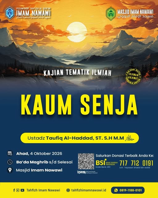Poster asli dari @tahfizhimamnawawi