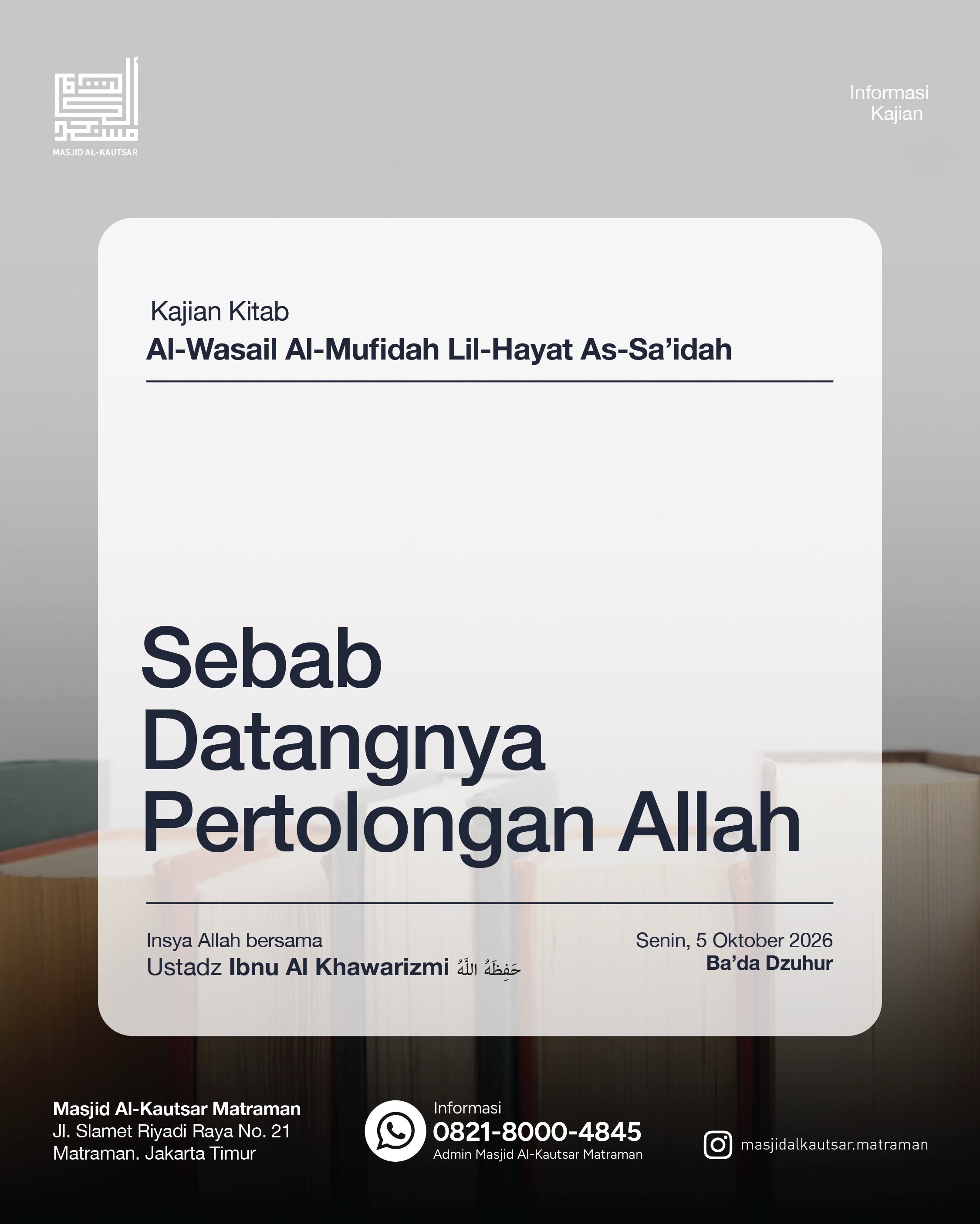 Poster asli dari @masjidalkautsar.matraman