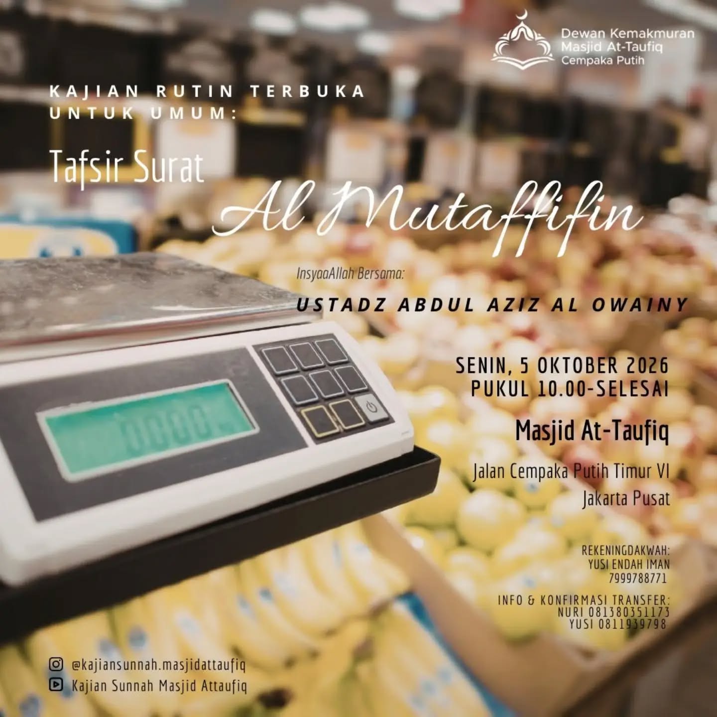 Poster asli dari @kajiansunnah.masjidattaufiq