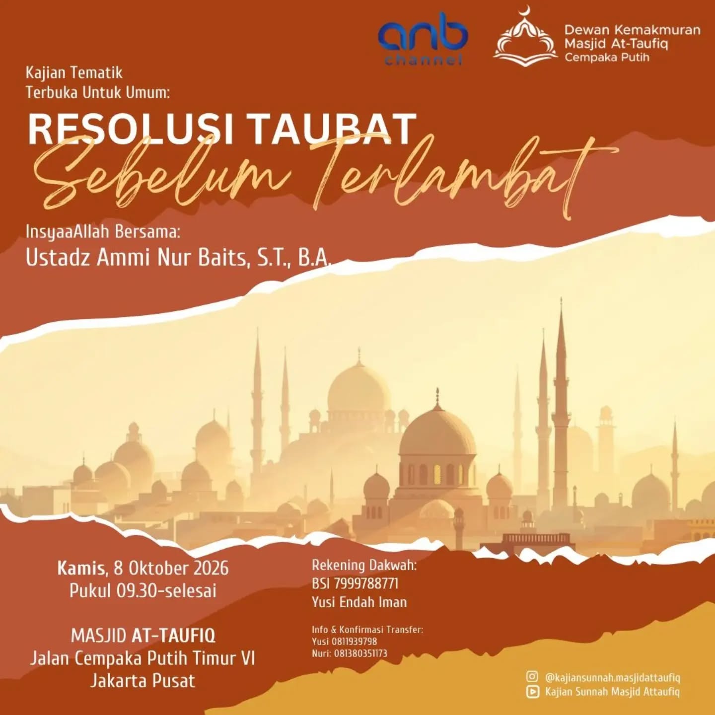 Poster asli dari @kajiansunnah.masjidattaufiq
