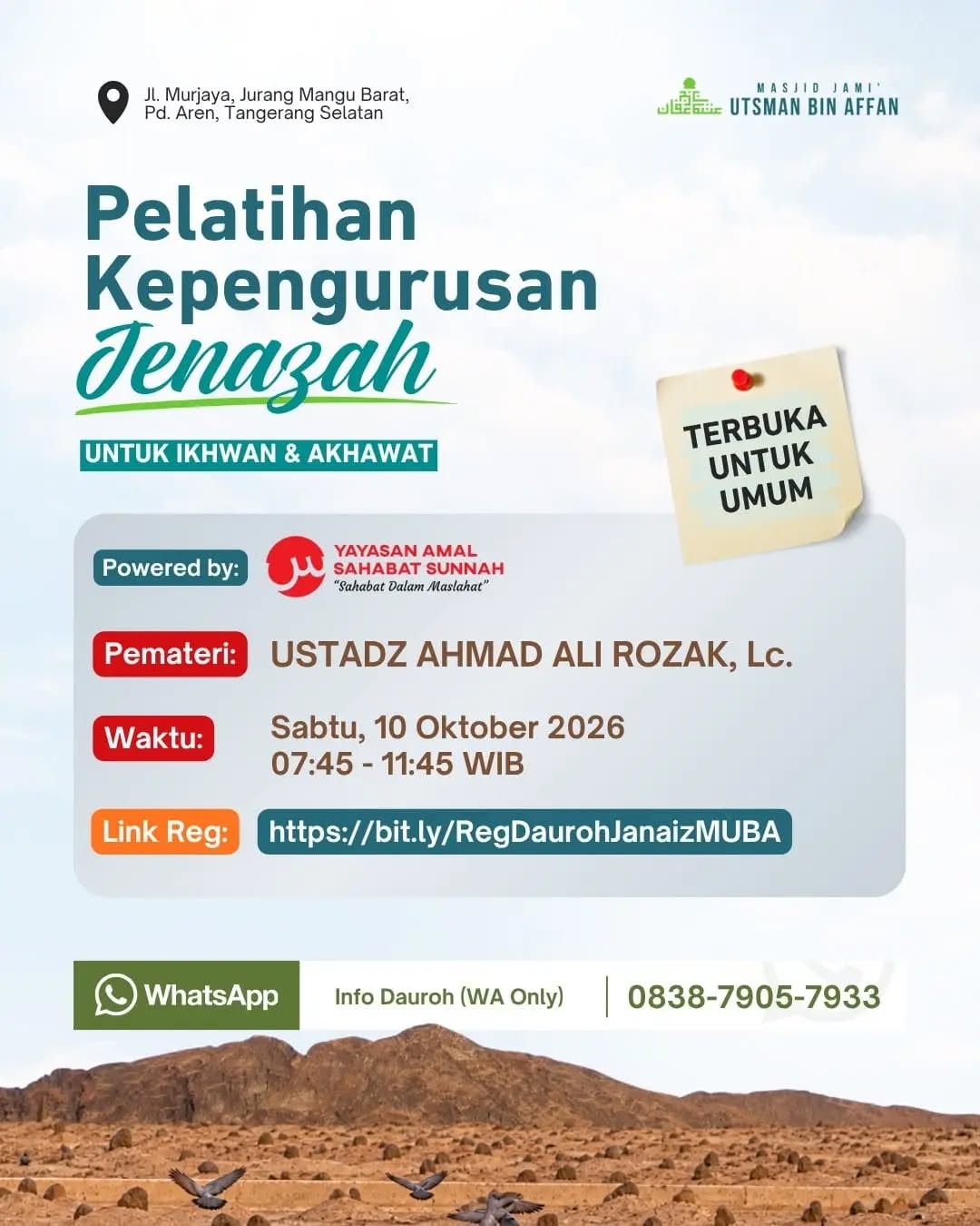 Poster asli dari @masjidjamiutsmanbinaffan
