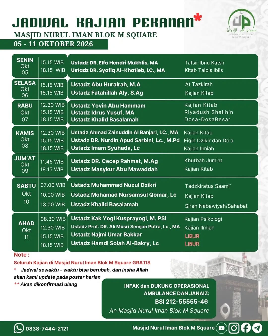 Poster asli dari @masjidnuruliman