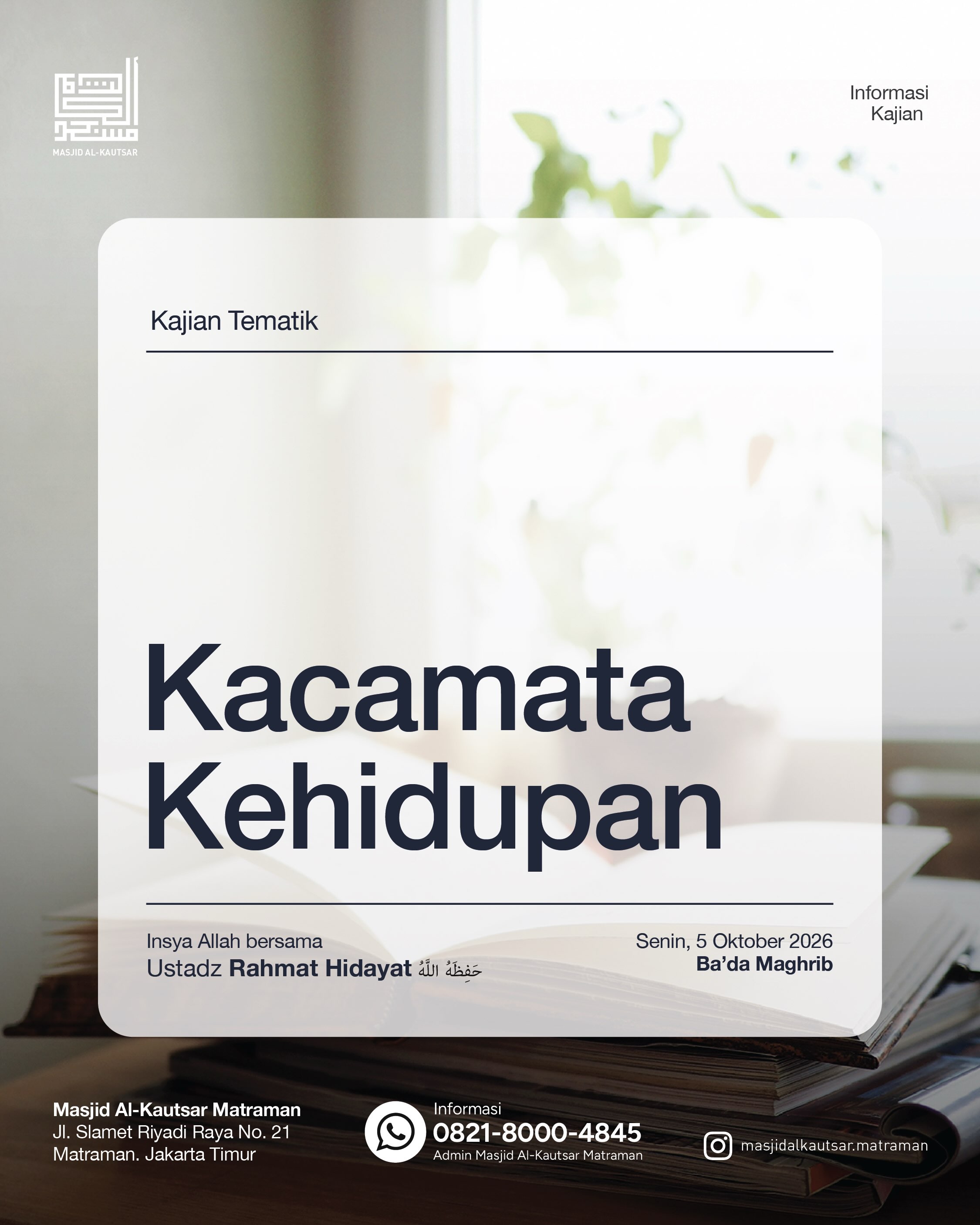 Poster asli dari @masjidalkautsar.matraman