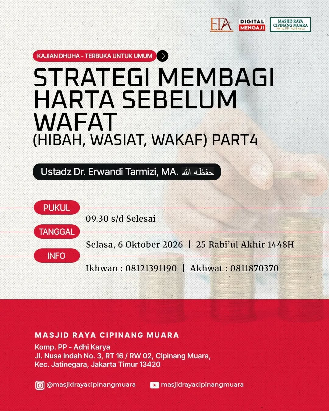 Poster asli dari @masjidrayacipinangmuara