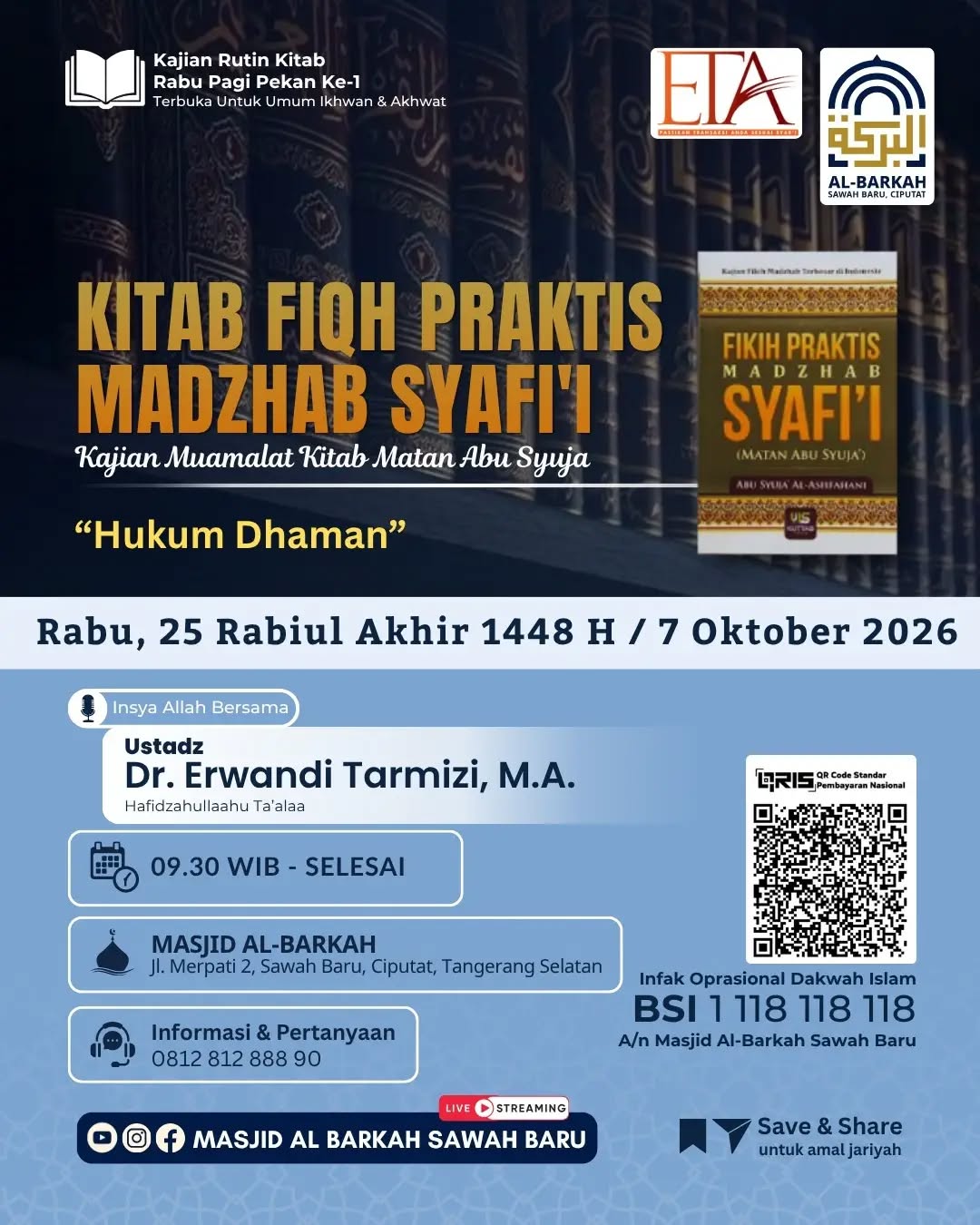 Poster asli dari @masjidalbarkah_sawahbaru