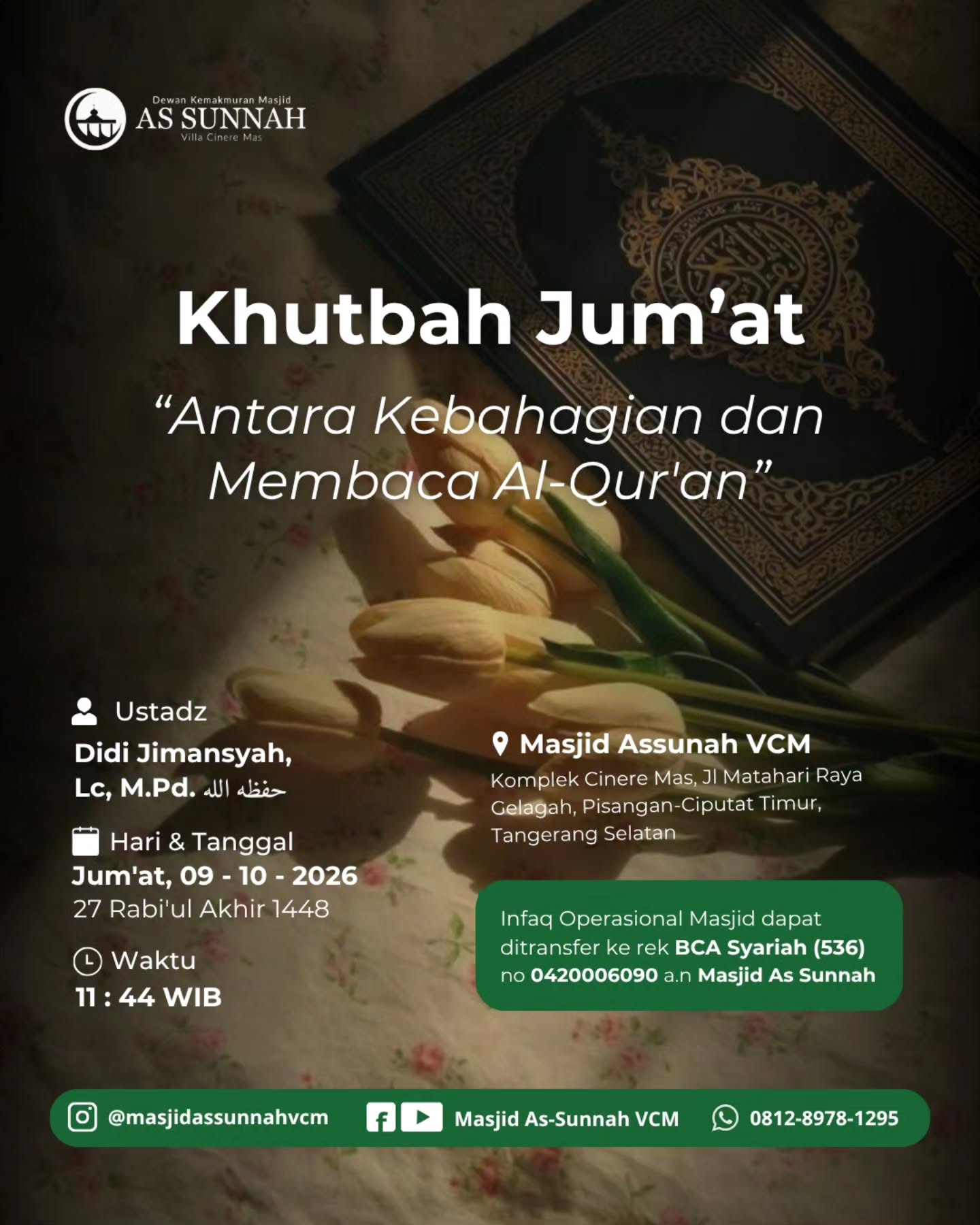 Poster asli dari @masjidassunnahvcm