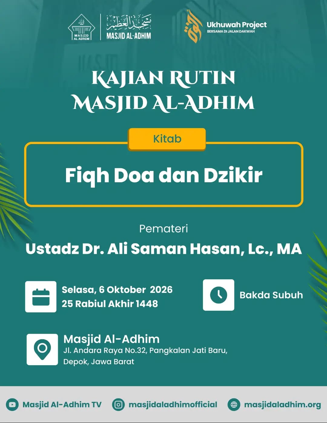 Poster asli dari @masjidaladhimofficial