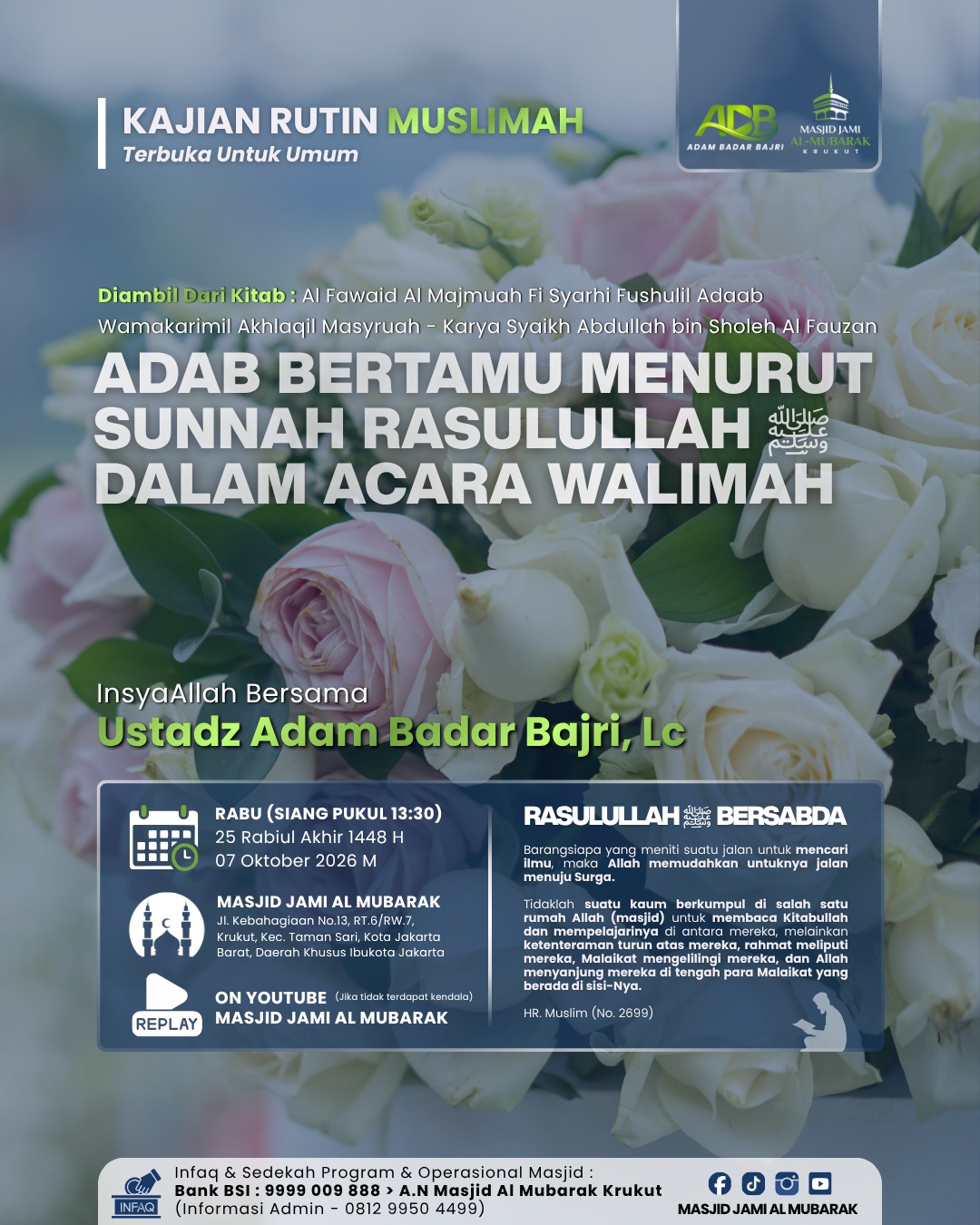Poster asli dari @masjid.almubarak