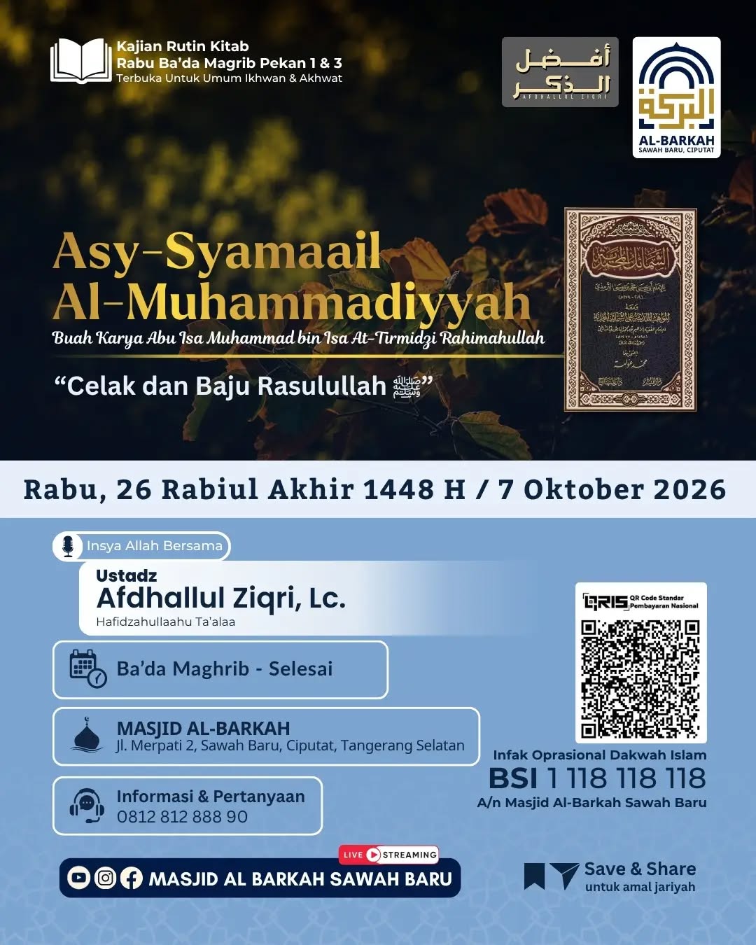 Poster asli dari @masjidalbarkah_sawahbaru