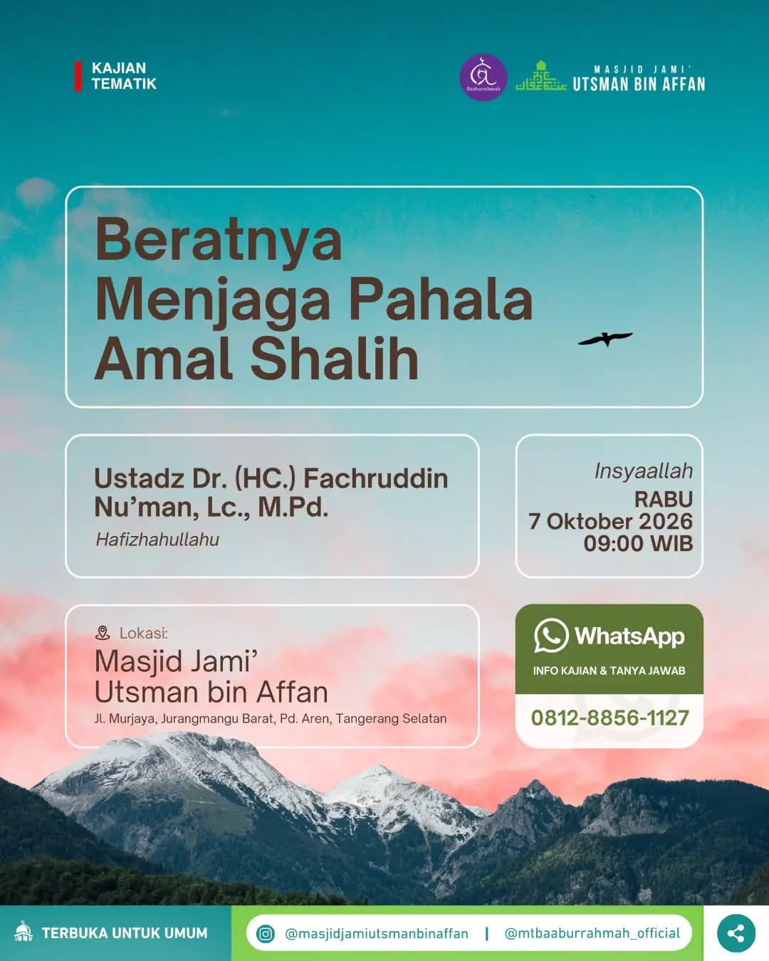 Poster asli dari @masjidjamiutsmanbinaffan