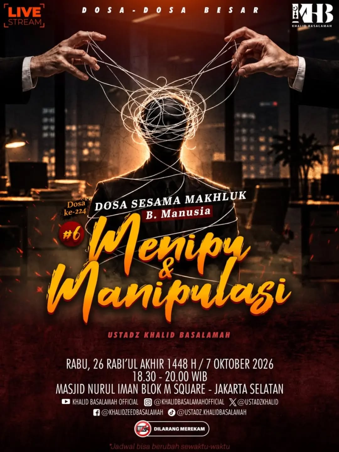 Poster asli dari @masjidnuruliman