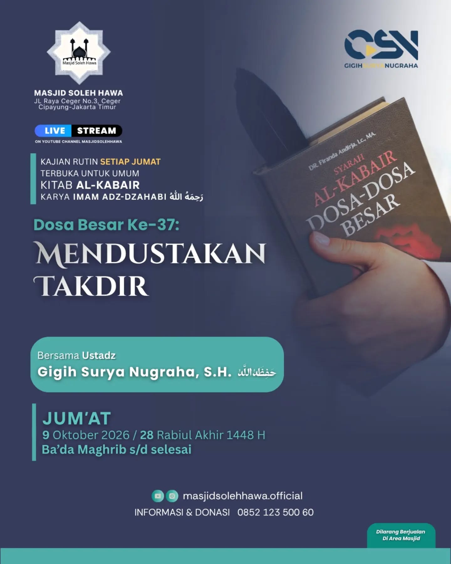 Poster asli dari @masjidsolehhawa.official