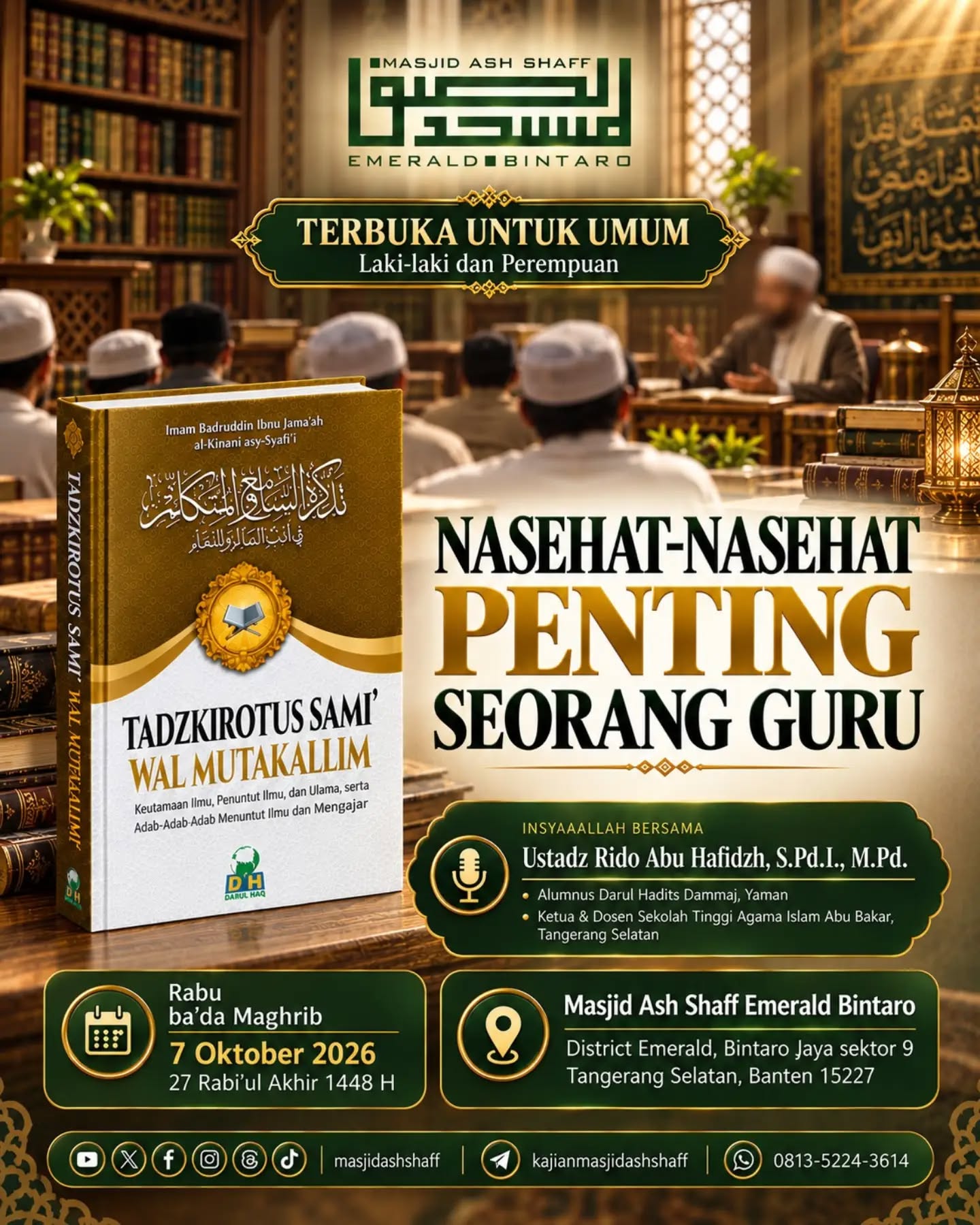 Poster asli dari @masjidashshaff