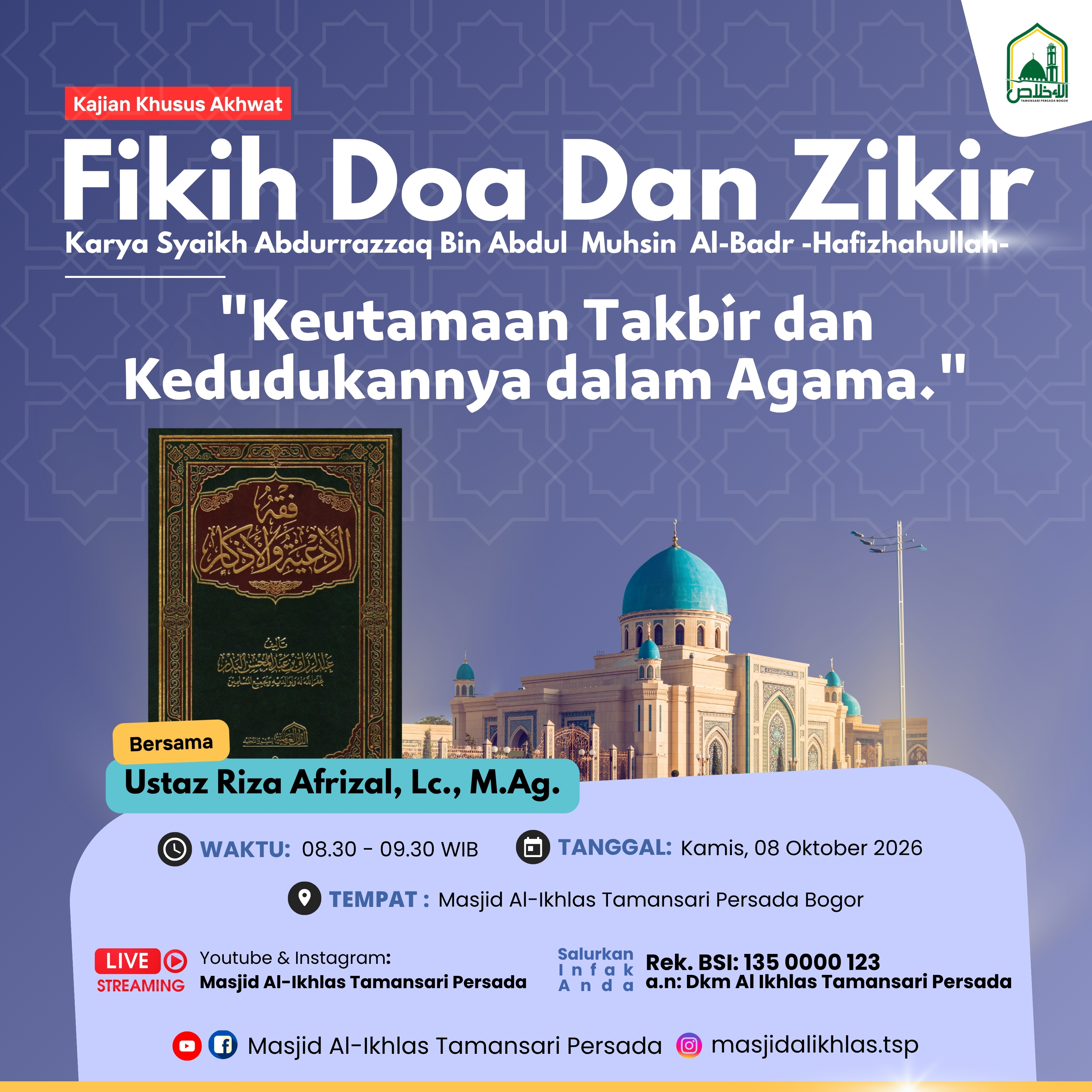 Poster asli dari @masjidalikhlas.tsp