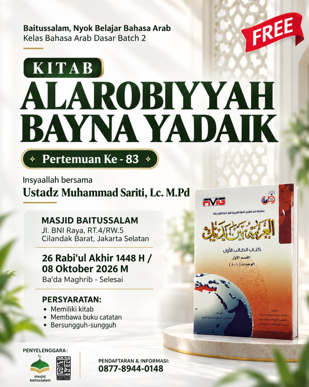 Poster asli dari @masjidbaitussalamcilandak