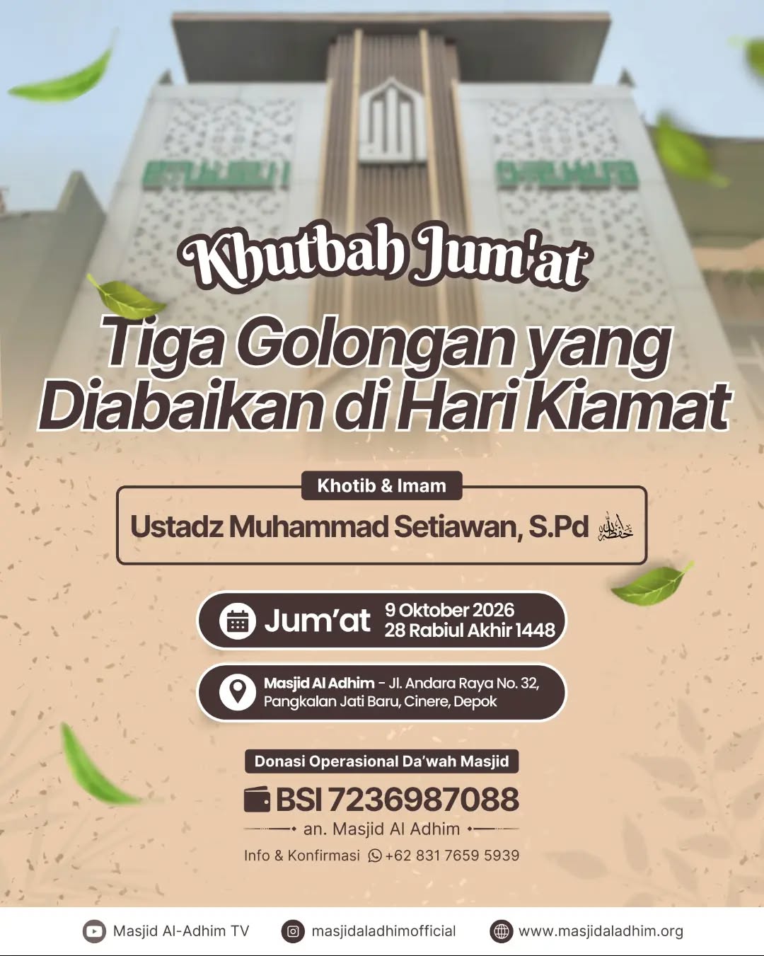 Poster asli dari @masjidaladhimofficial