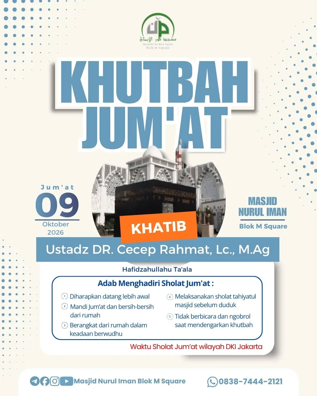 Poster asli dari @masjidnuruliman