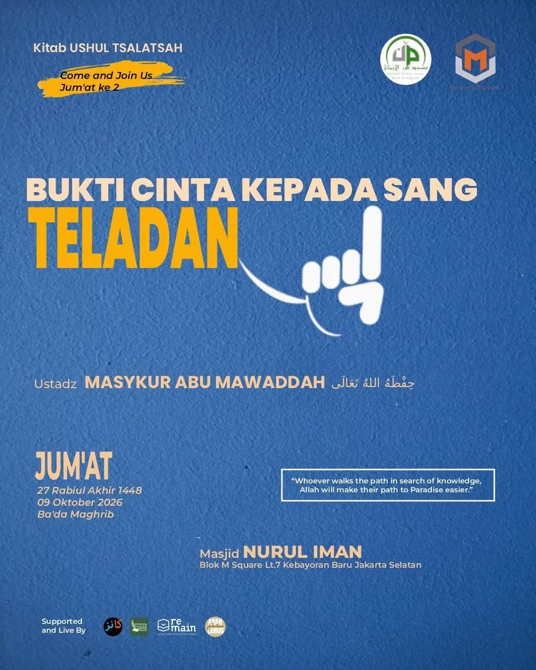 Poster asli dari @masjidnuruliman
