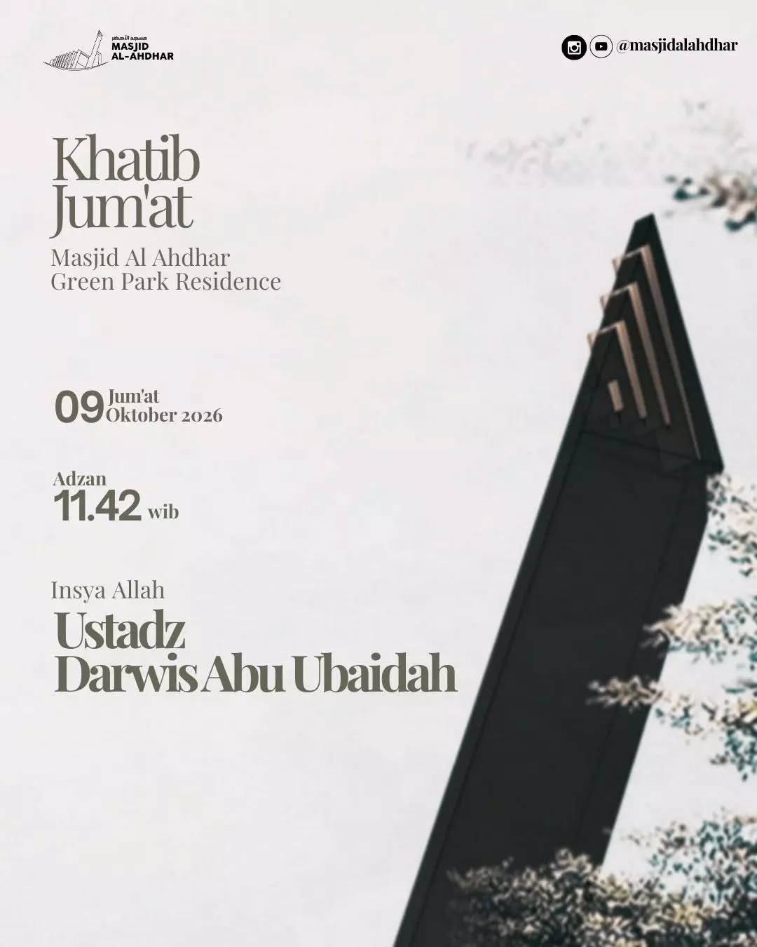 Poster asli dari @masjidalahdhar