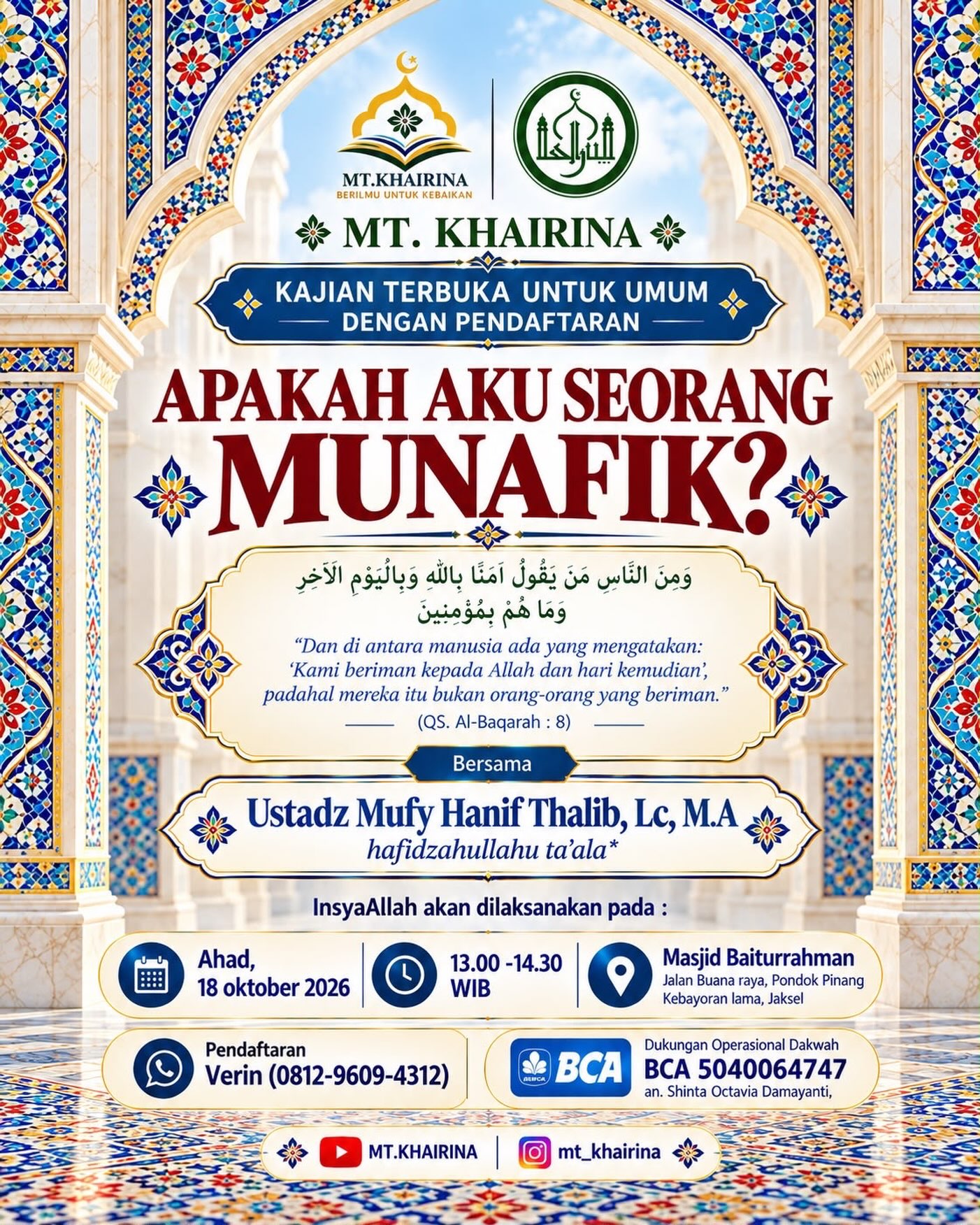 Poster asli dari @mosquebaiturrahman