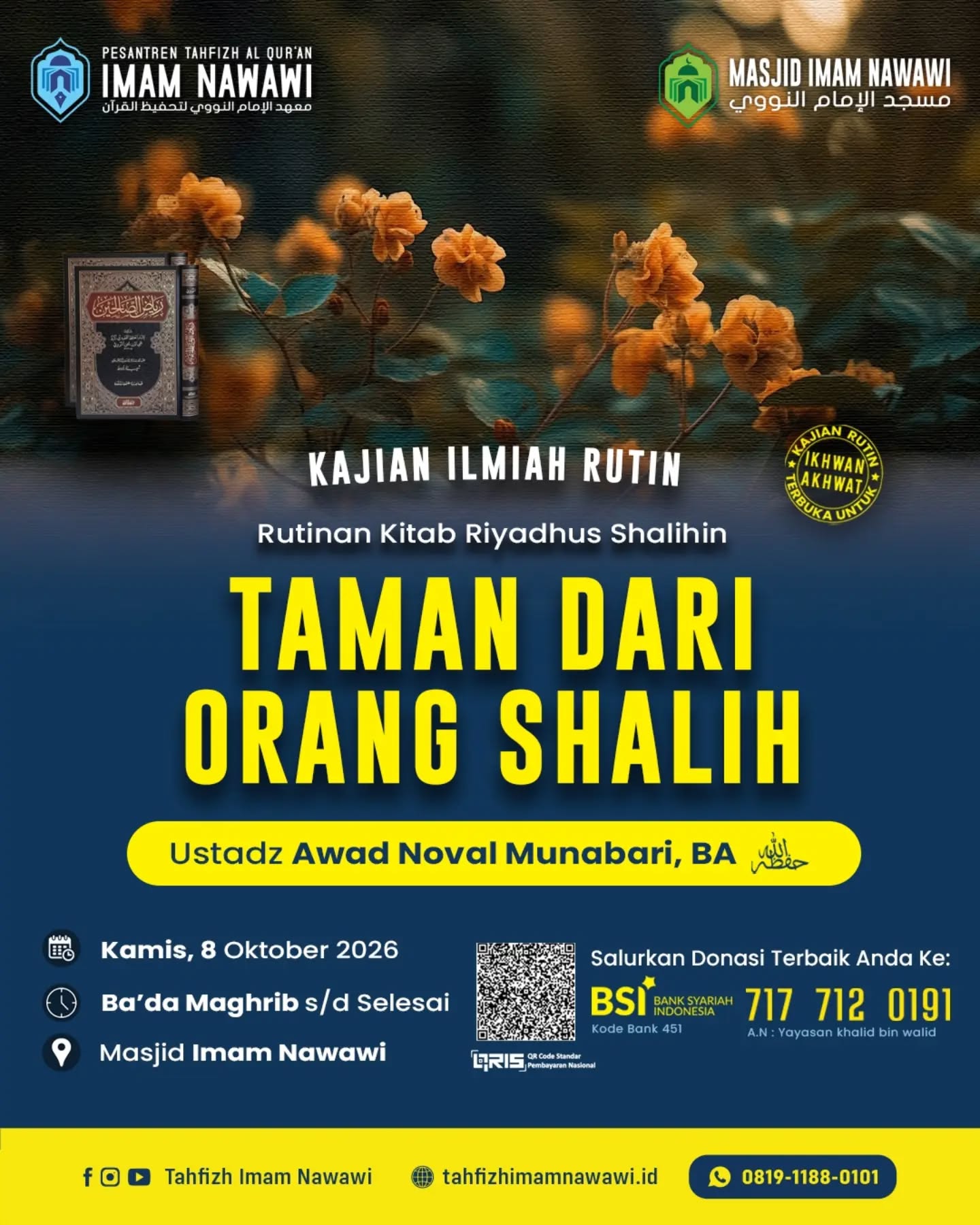 Poster asli dari @tahfizhimamnawawi