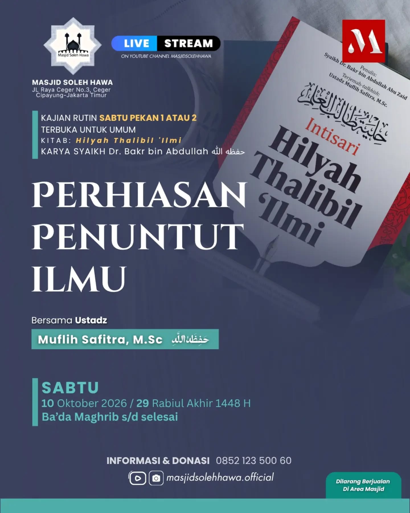 Poster asli dari @masjidsolehhawa.official