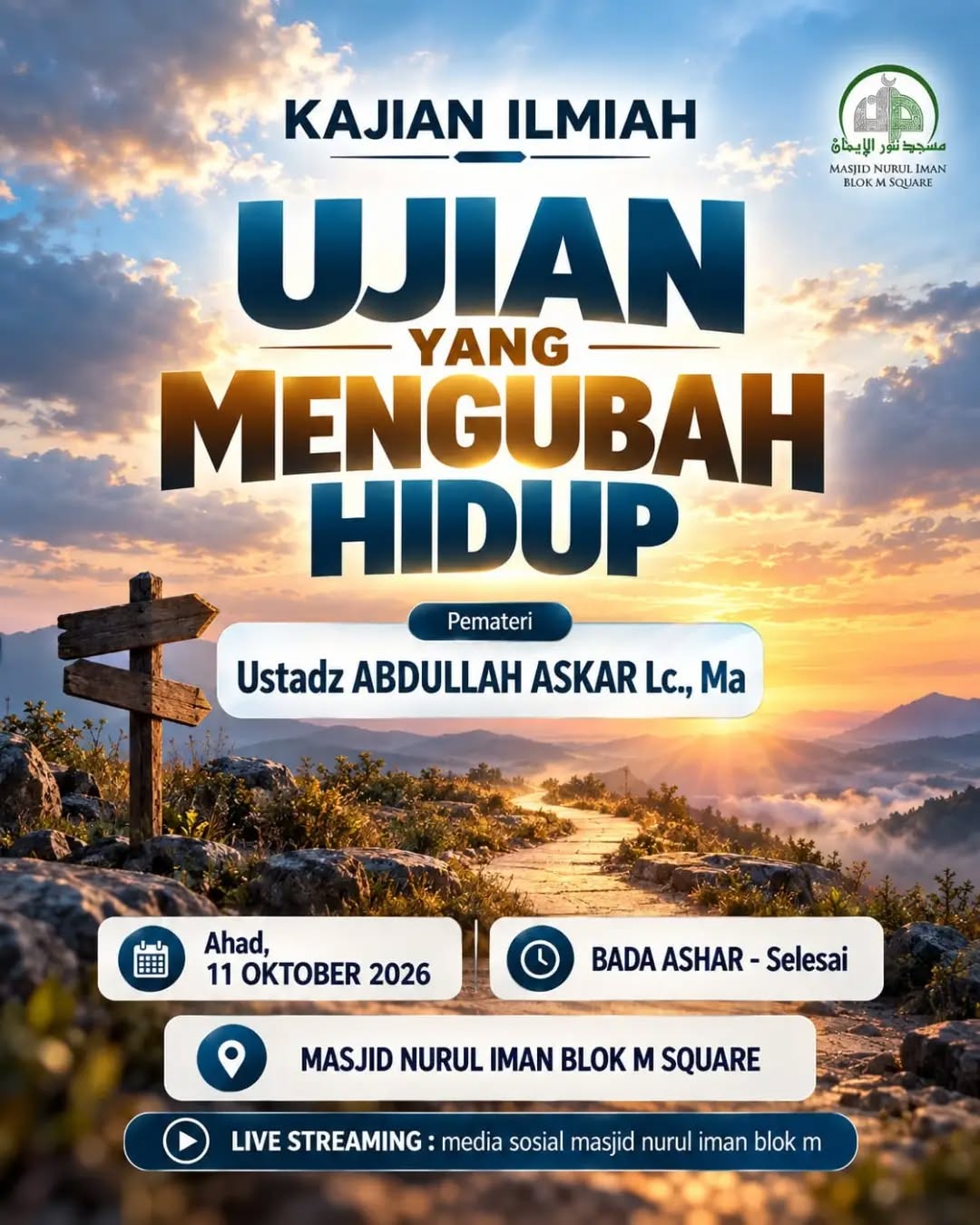 Poster asli dari @masjidnuruliman
