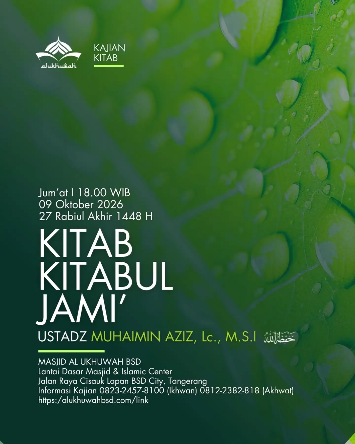 Poster asli dari @masjidalukhuwah