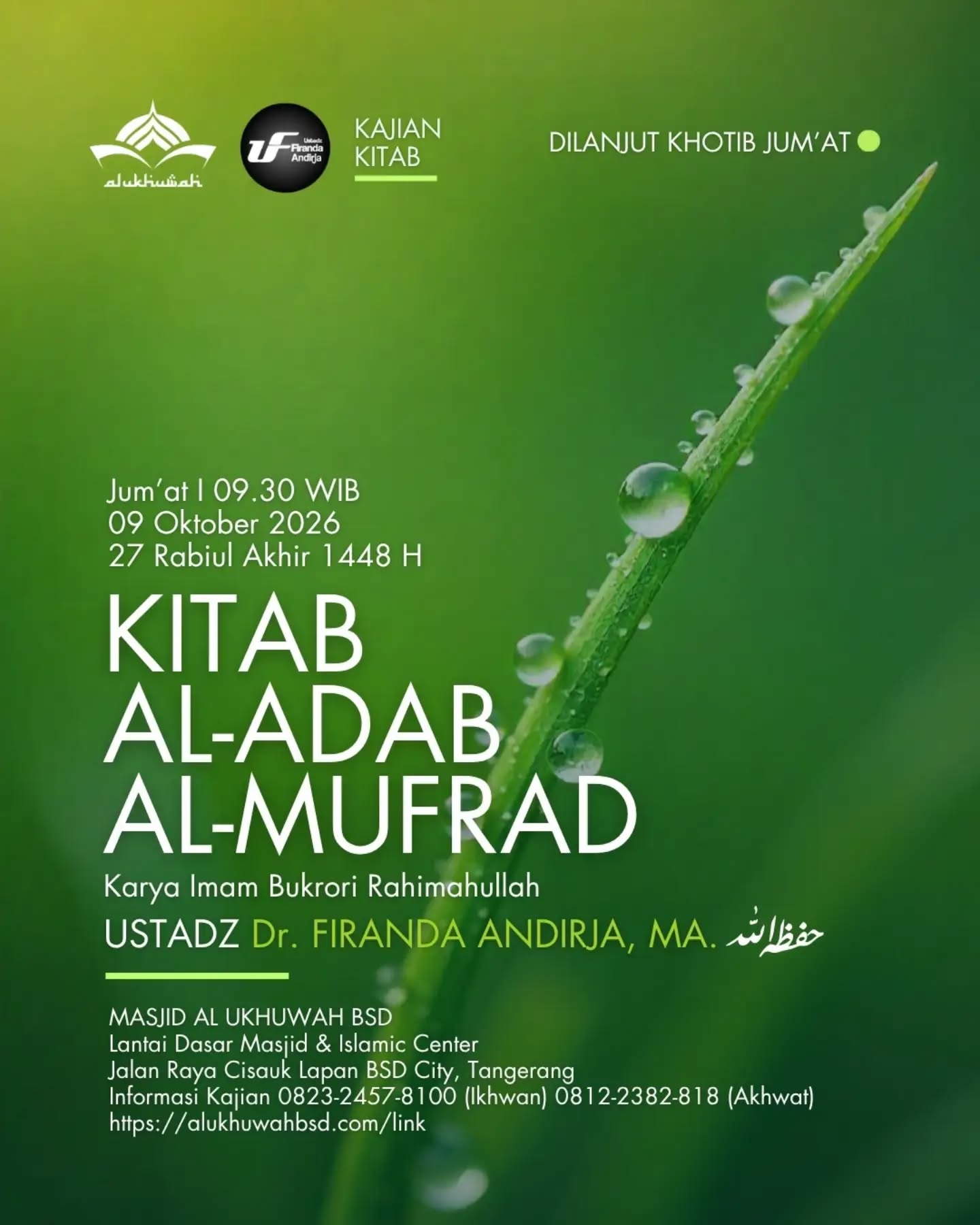 Poster asli dari @masjidalukhuwah