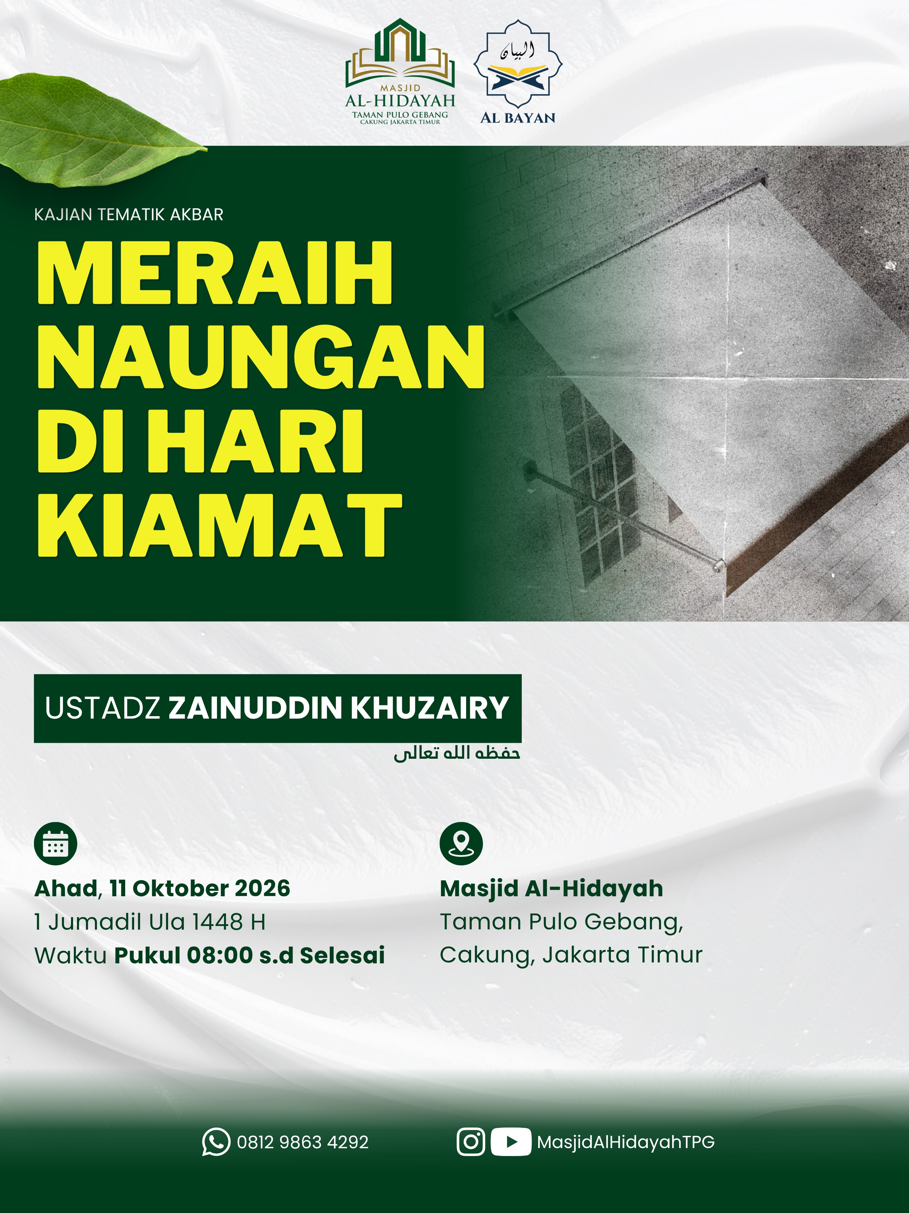 Poster asli dari @masjidalhidayahtpg